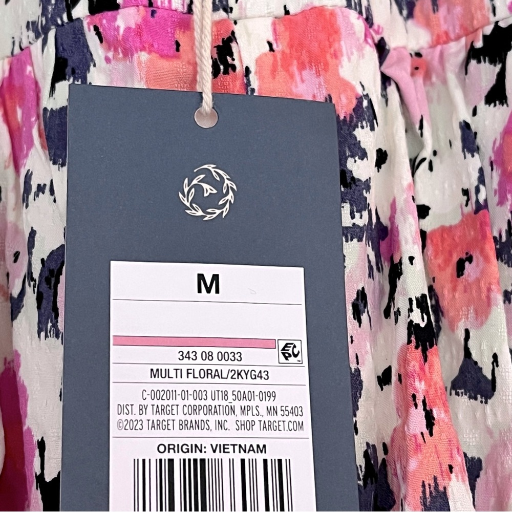 ๐ Target Universal Thread Cream and Pink Floral Tiered Ruffle Mini Skirt Size M - Picture 8 of 13